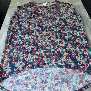 Lularoe Disney Minnie Mouse Irma Tunic High Low Tee Peach Red Mint Sz XXS